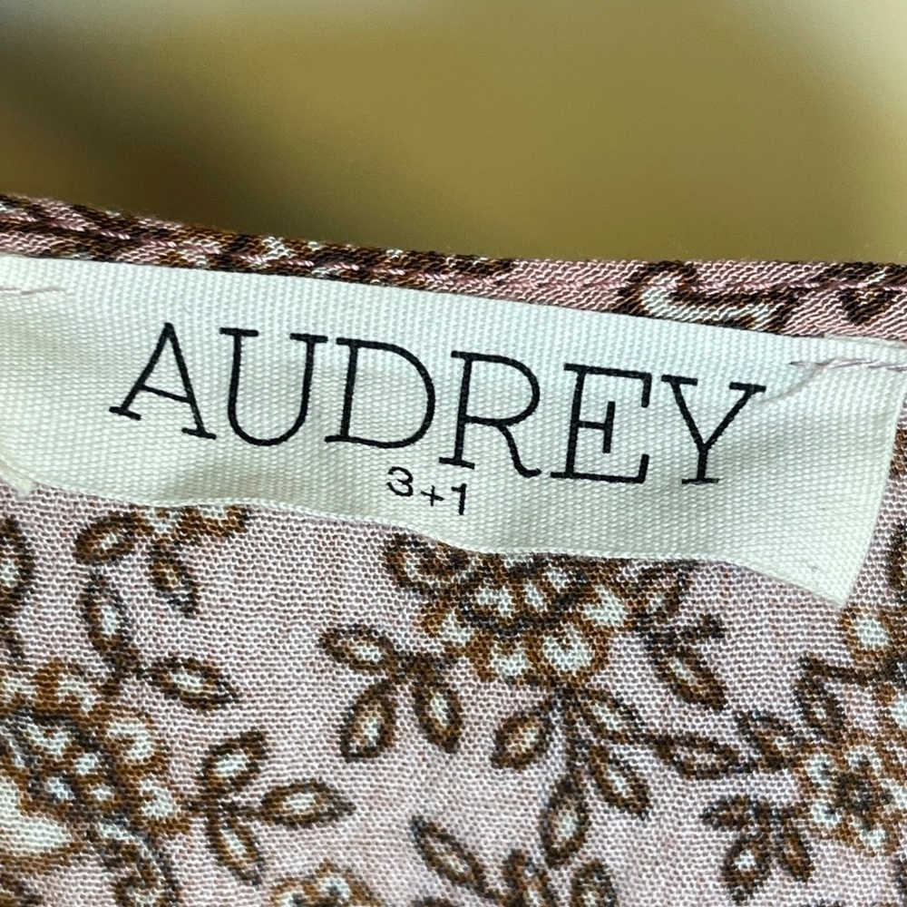 Audrey 3+1 Dusty Rose Floral Tie-Front Mini Dress - Picture 4 of 7